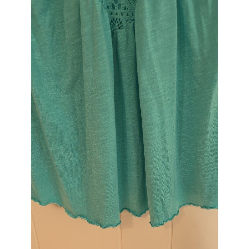 Vanity Mint Green Crochet Lace Racerback Lettuced Edge Tank Womens M Y2K Vibes - Picture 8 of 13